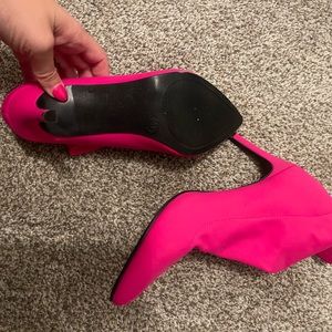 Hot pink boots